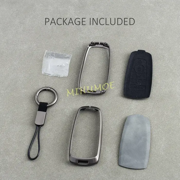 Porte-clés de voiture en métal et cuir, housse pour Ford Escape Explorer Ecosport Kuga Bronco Sport 