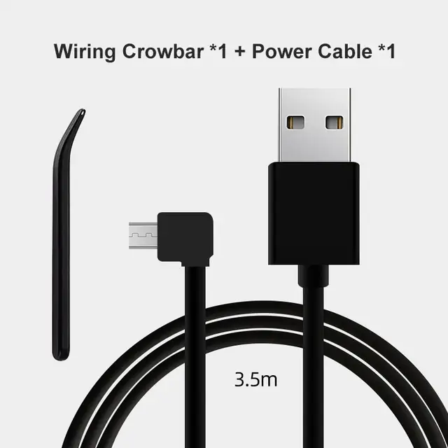 Câble de charge micro USB pour voiture, DVR, 70mai, 4K, A800S, A500S, 1S, D06, D07, D10, M300