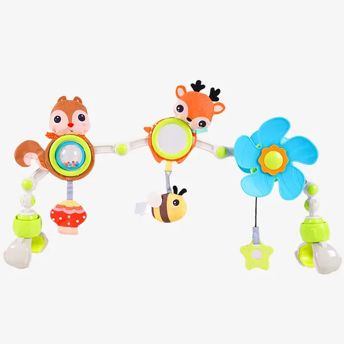 Poussette bébé arc jouet berceau bébé Mobile Musical Animal pliable voyage siège de voiture activité