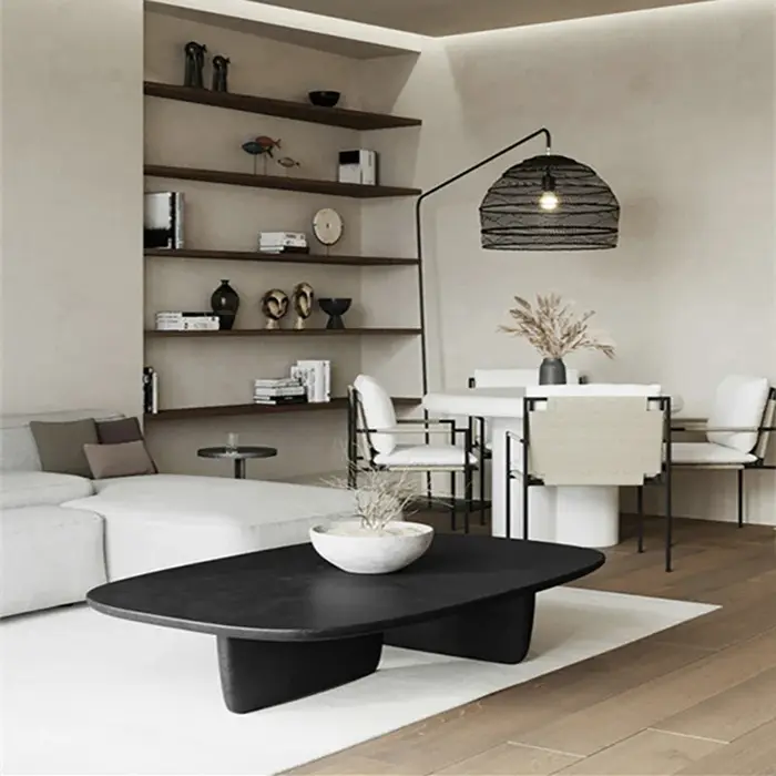 Tables basses minimalistes nordiques, décor de luxe, design moderne, meubles de maison en bois, Glam
