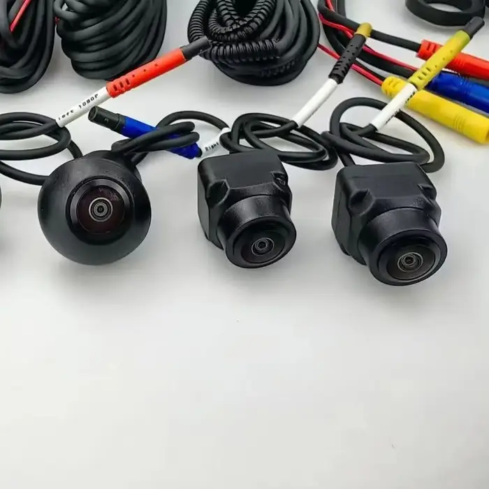 Caméra de Voiture 360° Pour Autoradios Android Multimédia Avec Fonction 360° Système Panoramique Intégré 360APP 8K HD 3D AHD1080P 720P Objectif Doré Occasions Spéciales Manoeuvres Sécurité Conducteur
