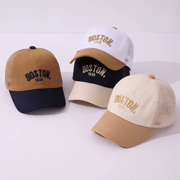 Casquette de Baseball en maille pour bébé, chapeau d'été pour enfants, chapeaux à visière avec lettr