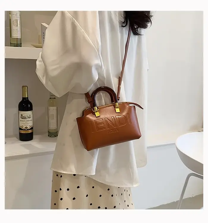 Nouveau sac Boston rétro de luxe léger, sac seau polyvalent à porter à l'épaule ou en bandoulière po