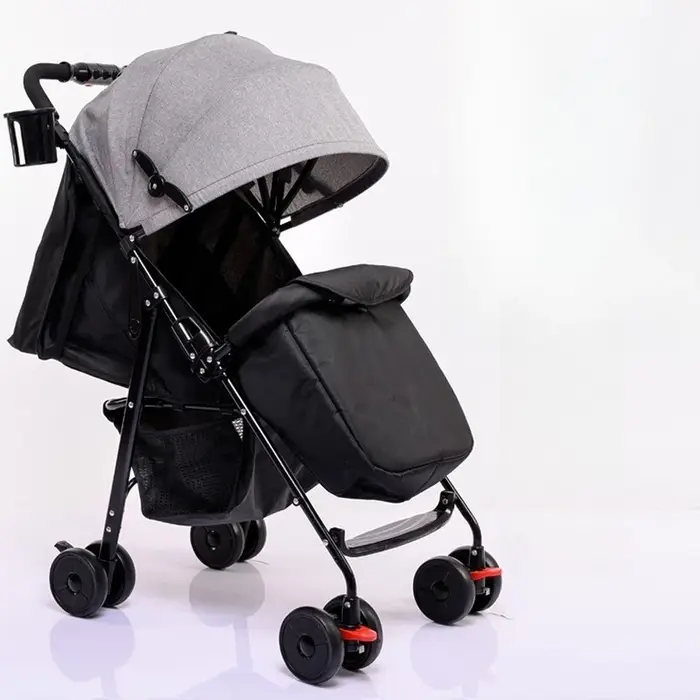 Poussette bébé pliable légère pour s'asseoir couché absorber chocs résistante freins saisons