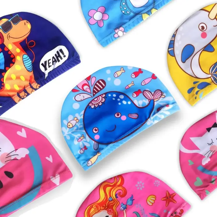 Bonnet de bain imperméable pour enfants, motif de dessin animé mignon, protège-oreilles pour bébé, c