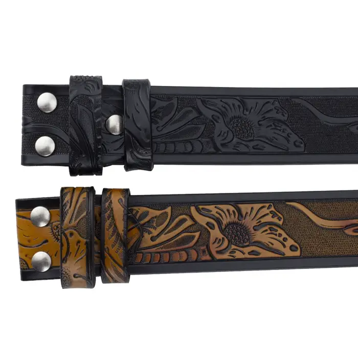 Ceinture en cuir véritable pour homme, peau de vache Tang, motif aigle de vache, ceinture Western Co