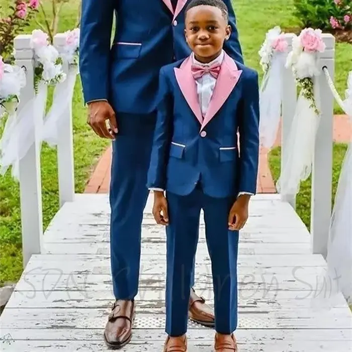 Costume deux pièces pour enfants, ensemble de mariage formel, mode, bouton unique, revers à pointe, 