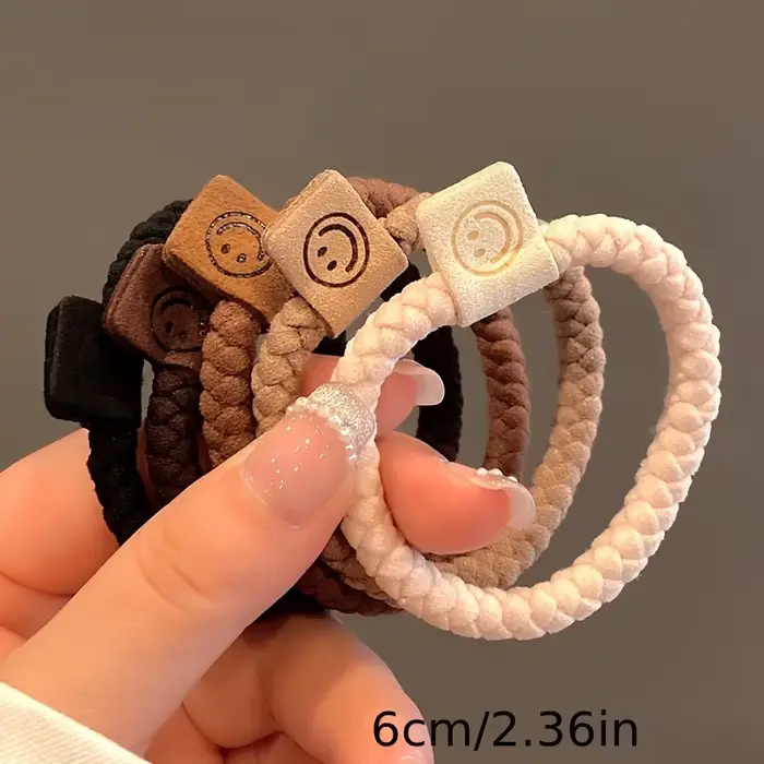 Ensemble de cordes à cheveux torsadées minimalistes, anneaux de cheveux doux à haute élasticité, chi
