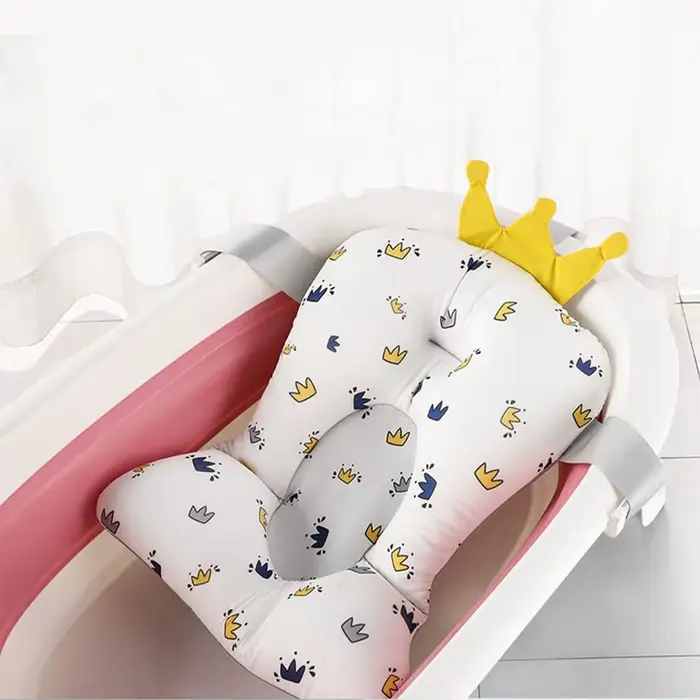 Coussin de baignoire pour bébé ajustable support de bain flottant tapis de siège coussin de douche pour nouveau-né sécurité confort développement sensoriel