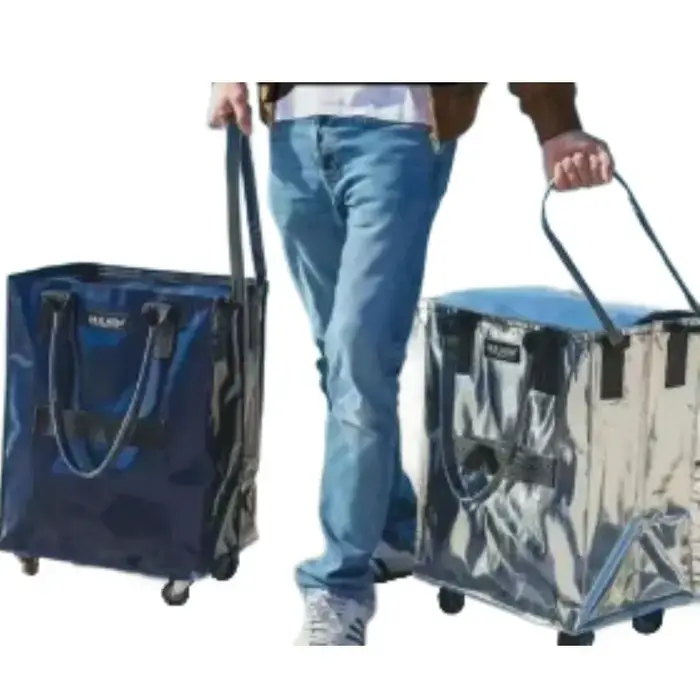 Chariot pliable avec roulettes, chariot utilitaire de grande capacité pour l'épicerie, les voyages e