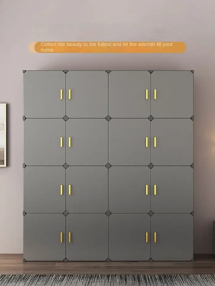Armoires pliables en plastique, armoire simple, assemblage de vêtements, armoires robustes, commodes