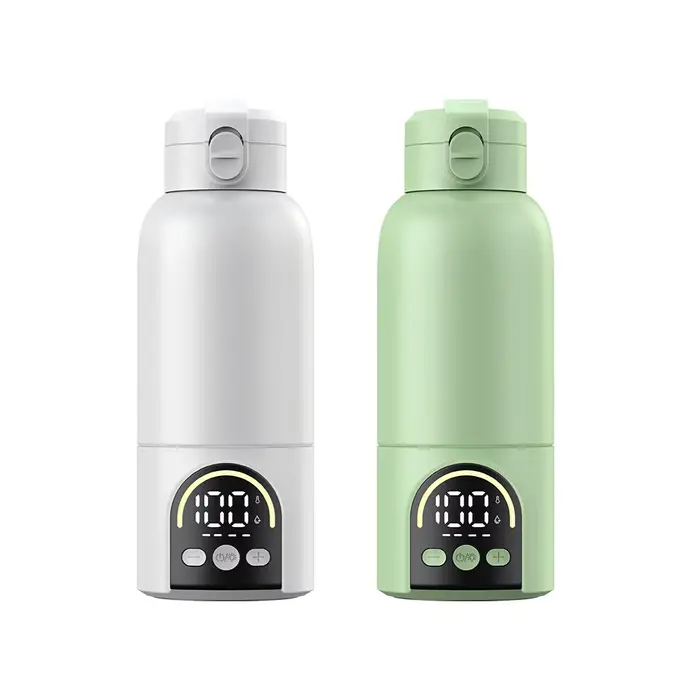 Chauffe-lait électrique portable, chauffe-biberon en acier inoxydable 316 avec veilleuse, chauffe-ea