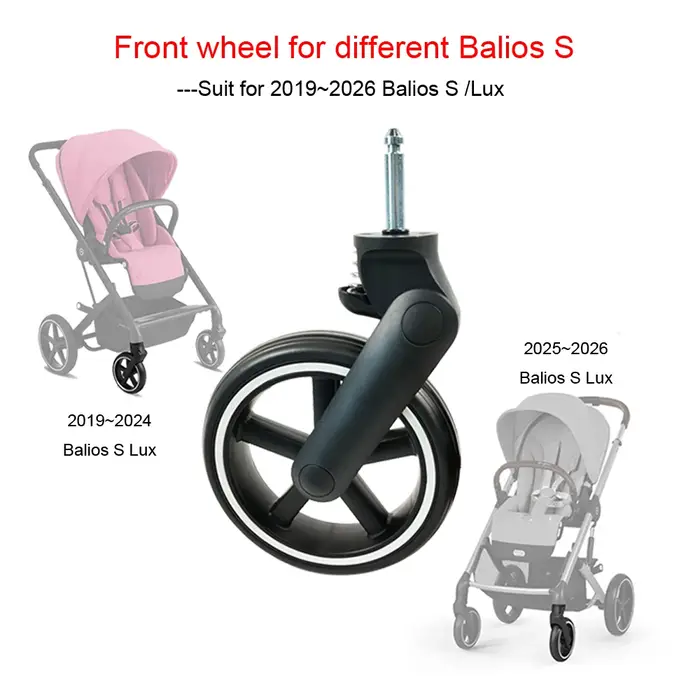 Roue avant améliorée Balios-S Lux pour toutes les poussettes 2019~2026 – Nouveau design de cadre de 