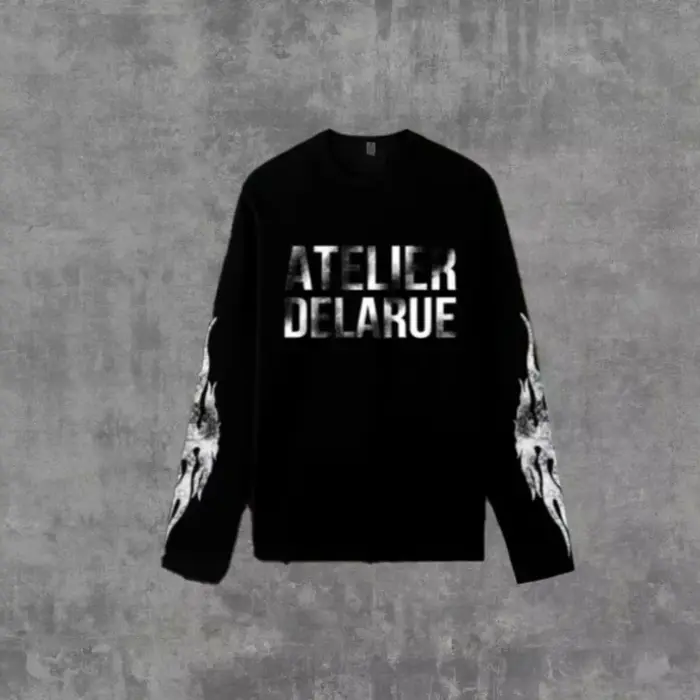 Y2K Harajuku rétro Niche à manches longues imprimé lettre flamme hauts nouvelle mode décontracté con