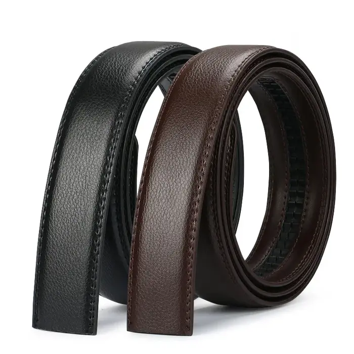 Ceintures à boucle automatique pour hommes, sans boucle, de marque, de haute qualité, véritable sang