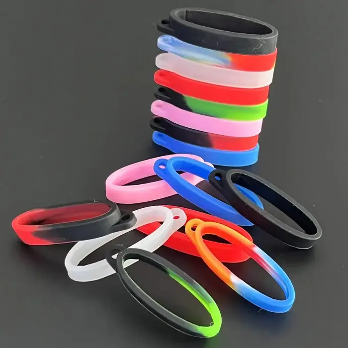 Anneau de lanière en Silicone de 40mm, avec trou pour boîte, accessoires de tige mécanique, boucle d