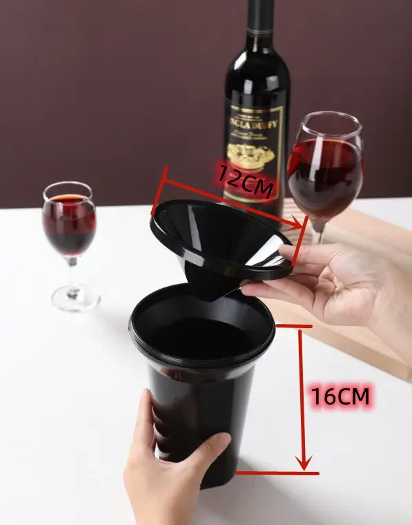 Crachoir à baril de vin noir 1L/3L - Crachoir de dégustation de vin pour cave cuisine restaurant bar
