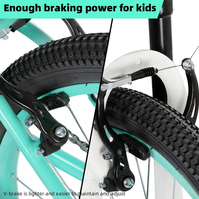 Hiland-VTT pour enfants de 20 pouces, pour garçons et filles, à vitesse unique, avec support de décl