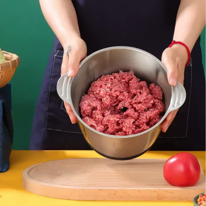 Hachoir à viande électrique multifonctionnel 2L - Machine fumeur domestique acier inoxydable