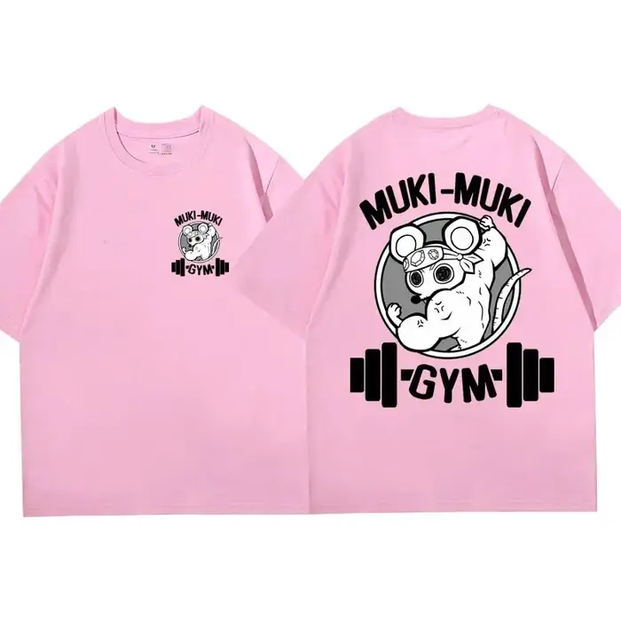 Anime démon Slayer Uzui Tengen imprimer T-shirts unisexe drôle Ninja souris Muki Muki Gym T-shirt so