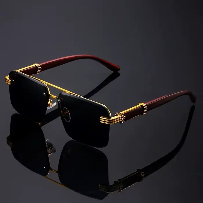 Lunettes de soleil rectangulaires à Double faisceau pour hommes et femmes, verres de soleil carrés s