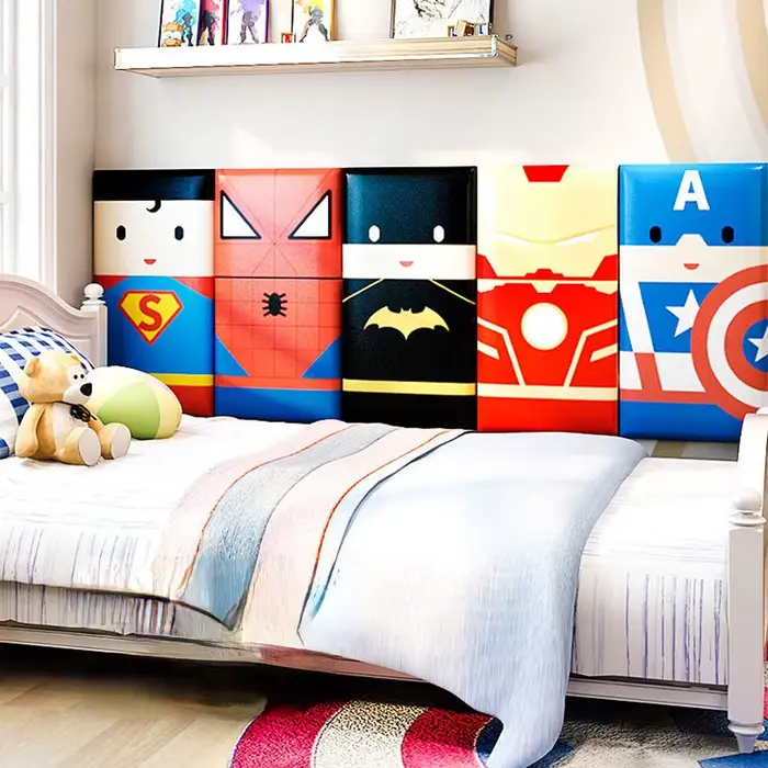 Tête de lit décorative murale pour enfants autocollant anti-collision chambre de bébé enfant chambre à thème imagination création chambre enfant sécurité confort magique