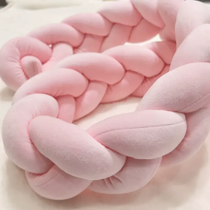 Pare-chocs lit bébé 1 mois à 4 mois avec tresse noeud ensemble literie décoratif sécurité berceau enfant chambre douillettement décorée