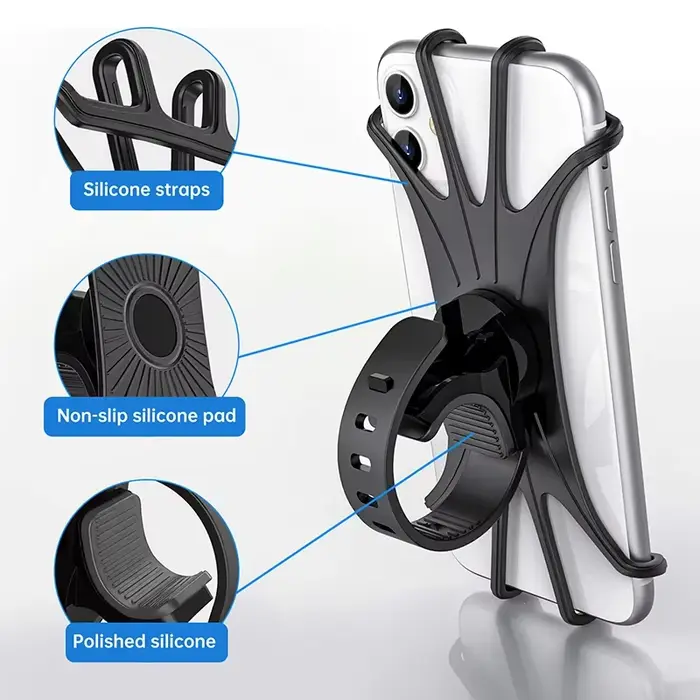 Support de téléphone de vélo pour iPhone Samsung Xiaomi GSM Compatible guidon vélo moto sécurité confort usage occasionnels