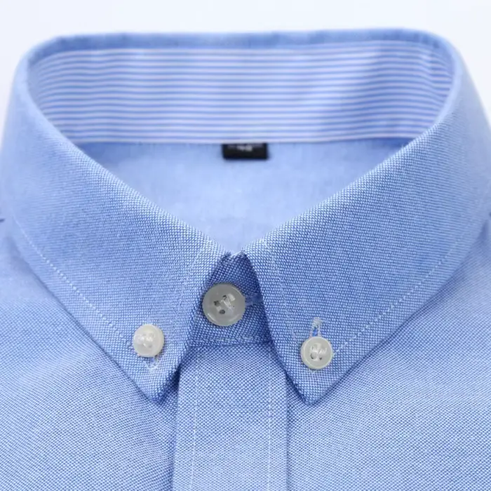 Chemise à manches longues pour hommes, tissée Oxford, décontractée, sans repassage, haut slim, confo