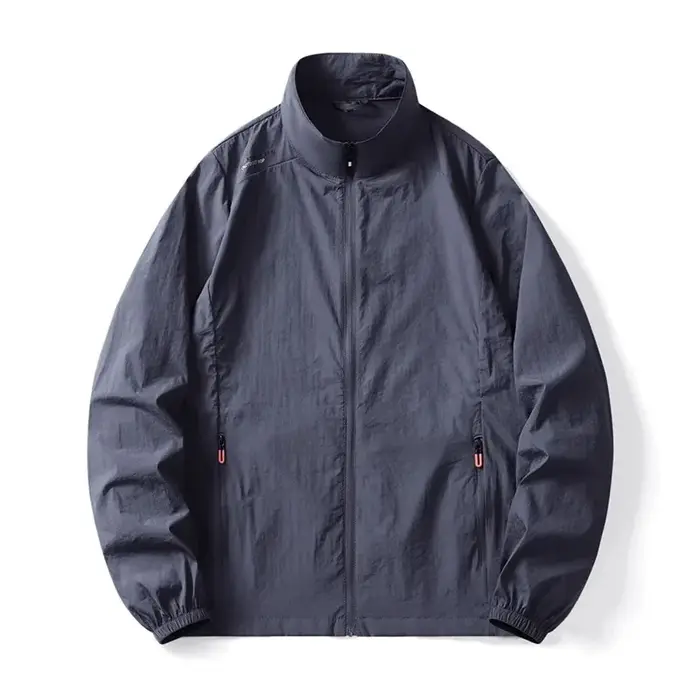 Manteau d'été léger pour hommes, Protection solaire, veste à manches longues, col montant, Camping r