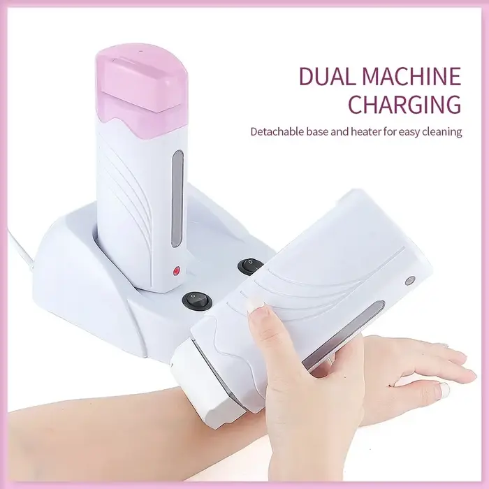 Chauffe-cire à double roulement 40W, Double épilateur, Machine à épiler épilatoire, cartouche à roul