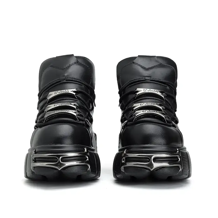 Chaussures à lacets pour femmes, nouveau Style Punk, hauteur du talon de 6CM, chaussures à plateform