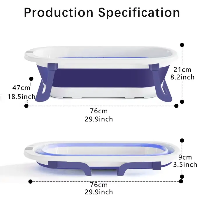 Baignoire pliable pour bébé, baignoire de voyage portable pour nouveau-né, avec coussin de soutien p