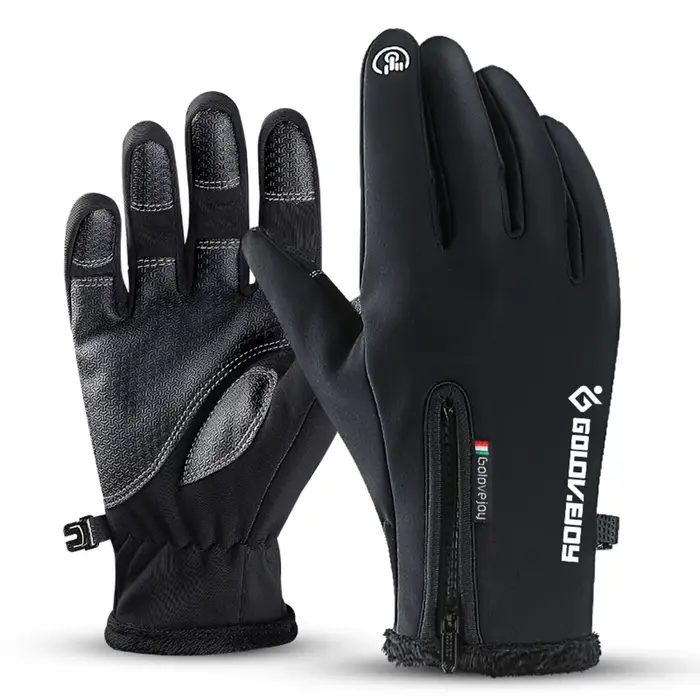 Gants de moto thermiques doublés sourire, gants d'équitation de moto, écran tactile, imperméables, n