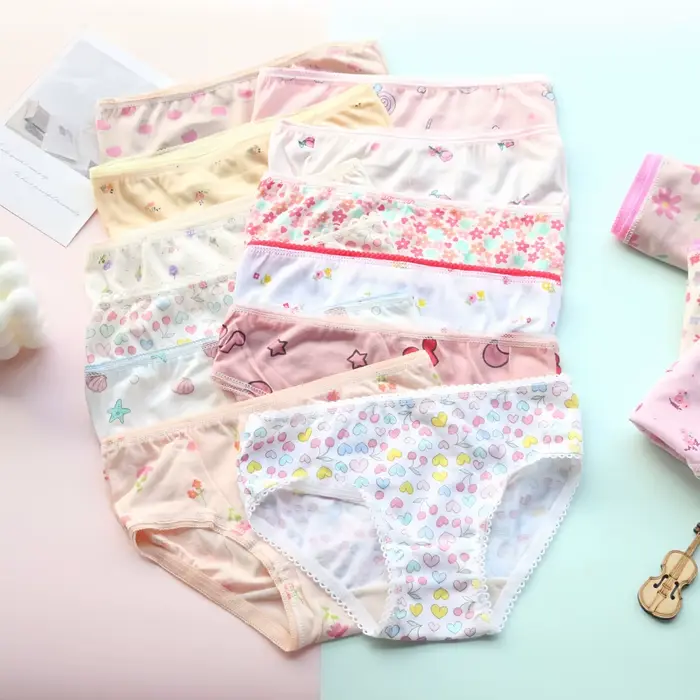 Sous-vêtements pour bébé, culottes pour enfants, slips pour filles de 2 à 12 ans, 12 pièces/lot
