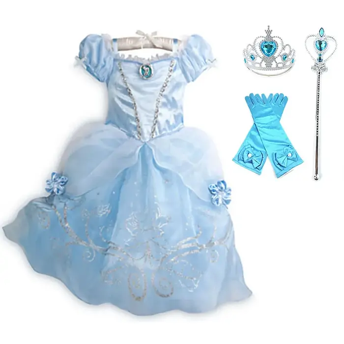 Costume princesse enfant Raiponce Belle - Robe fleurie carnaval Noël - Déguisement fille anniversaire 2024