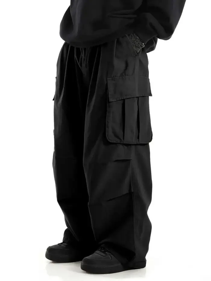 Pantalons de travail pour hommes grande taille, jambes larges, style streetwear, pantalons cargo ten