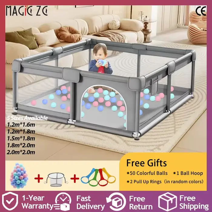 Parc pour bébé, clôture en tissu, sécurité intérieure, cour de jeu, conception solide et Stable, Opt
