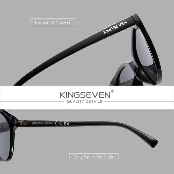 KINGSEVEN Nouvelles Lunettes de Soleil de Luxe pour Femmes, Protection UV400 Polarisée, Style Tendan