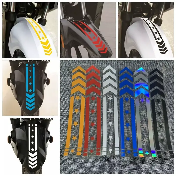 Autocollants de garde-boue Star Arrow Strihear, autocollants de coulée de moto, conduite de sécurité