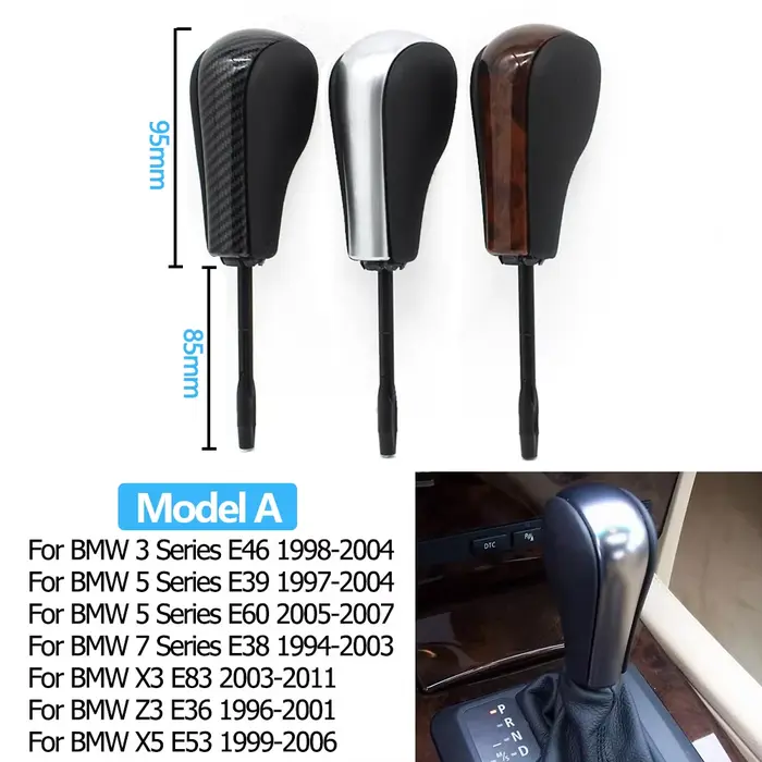 Pommeau de levier de vitesse automatique de voiture, remplacement du anciers de levier pour BMW 1, 3