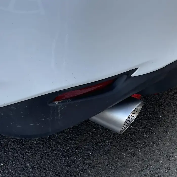 1 pièces mat en acier inoxydable système de pointe d'échappement de voiture tuyau d'échappement univ