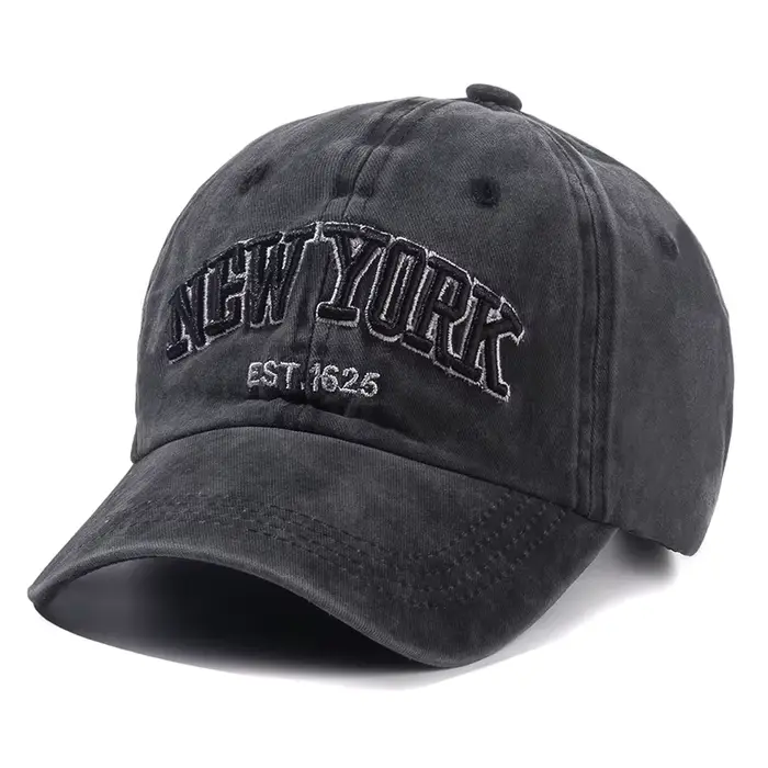 Casquette en coton délavé de New York pour hommes et femmes, Gorras à rabat, Casquette de Baseball, 
