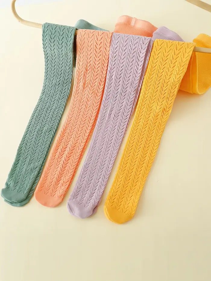 1 paire de bas d'été en maille fine pour enfants, collants Lolita en résille mignons Vintage coréens