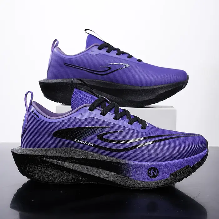 Chaussures de course planche de carbone spécialité Marathon hommes sport respirant léger femmes conf