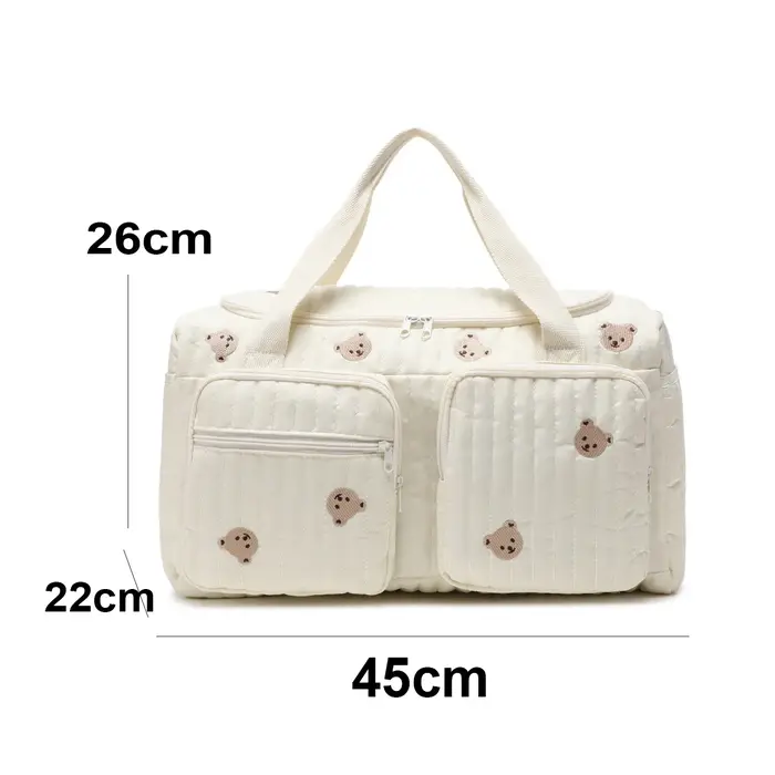 Sac à langer grande capacité en coton pour femme occasion maternité shopping et promenade