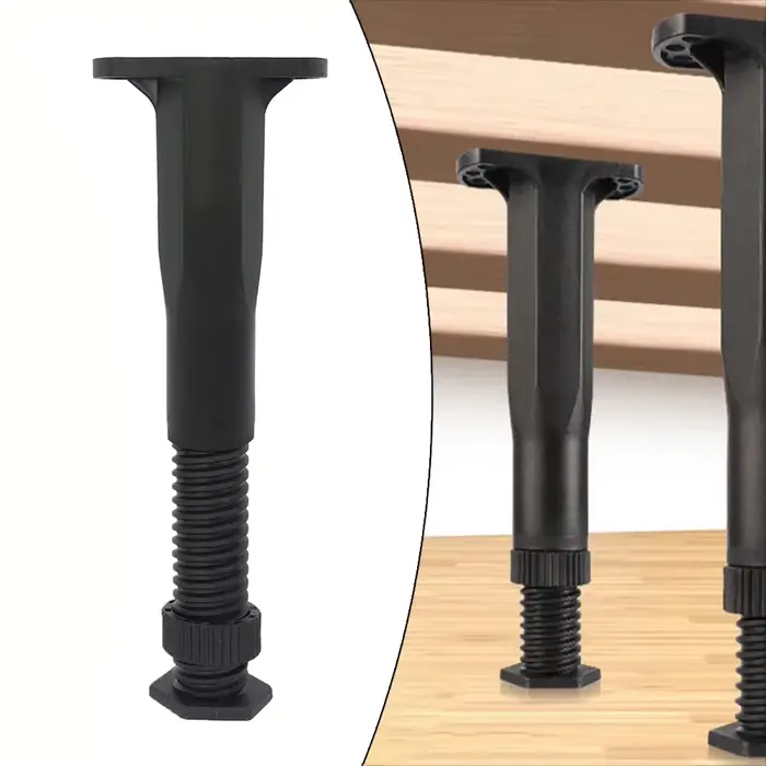 Pieds télescopiques pour meubles, support de meuble en plastique et acier, support réglable en haute