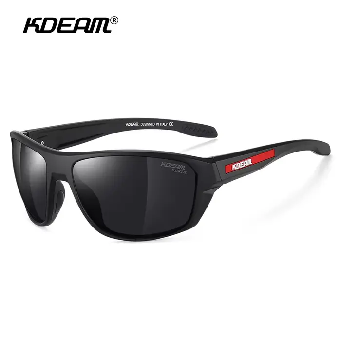 KDEAM toutes les lunettes de soleil de pêche noires polarisées Performance lunettes de soleil de spo