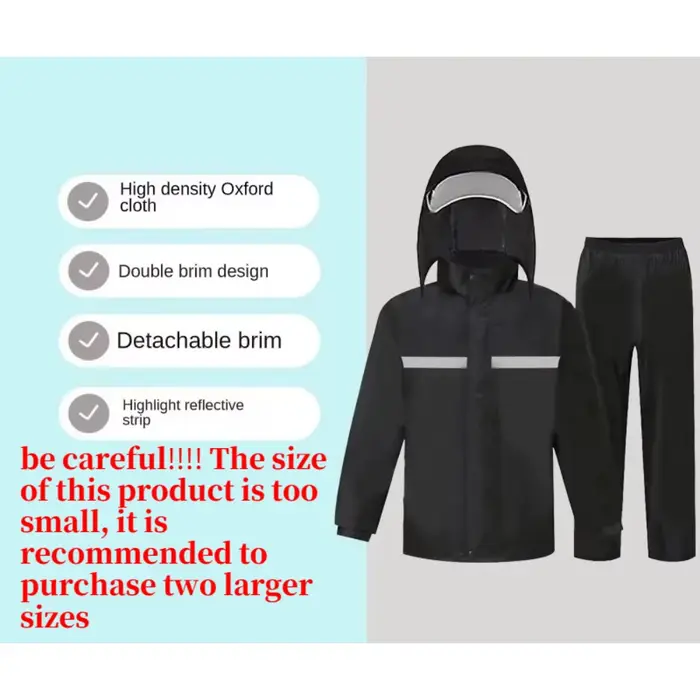 Combinaison imperméable et pantalon de pluie complet pour vélo électrique et moto