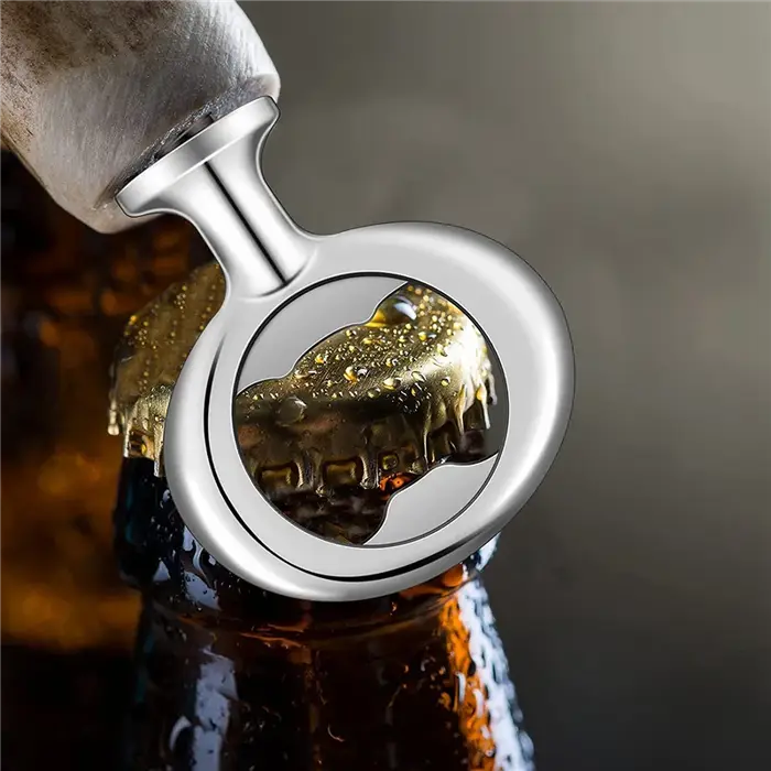 Ouvre-bouteille de bière plat en acier inoxydable, kit de bricolage vierge, matériel d'inserts, 10 p